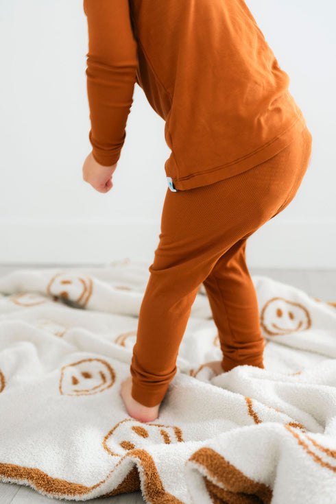 rust-orange-ribbed-long-sleeve-pjs Big Dreams Little Jammie Session Sophia's Style-3